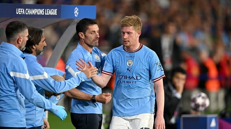 De Bruyne dính chấn thương trong trận chung kết Champions League