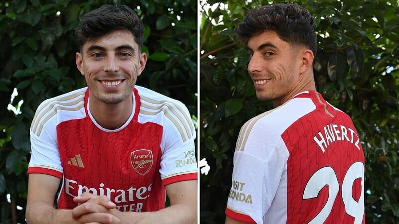 Kai Havertz mặc áo số 29 tại Arsenal