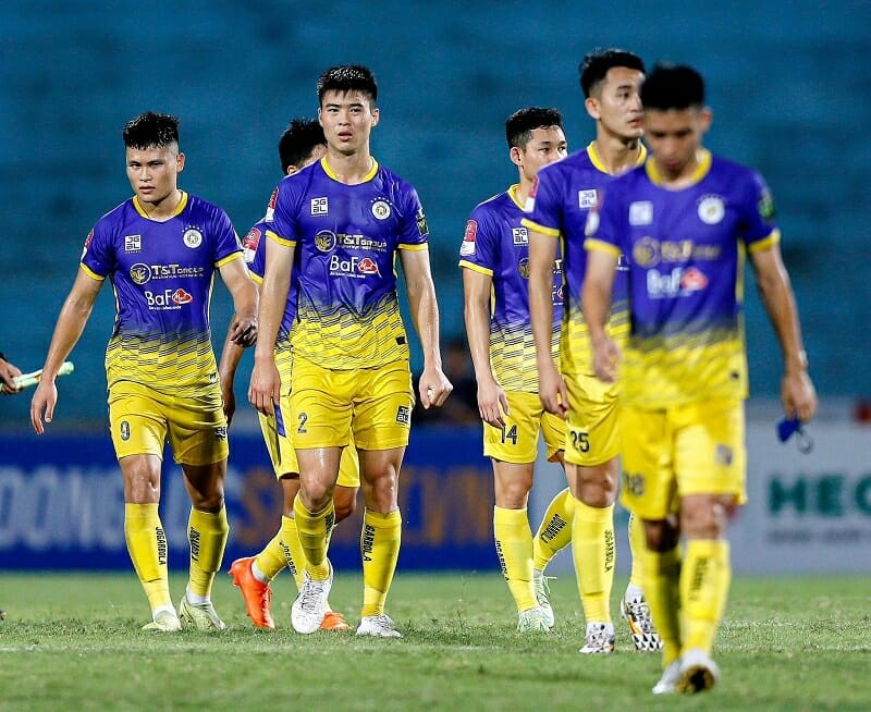 Hà Nội khép lại giai đoạn một V-League 2023 bằng một thất bại (Ảnh: Hanoi Football Club).