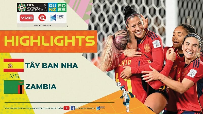 Tây Ban Nha vs Zambia, vòng bảng World Cup nữ 2023