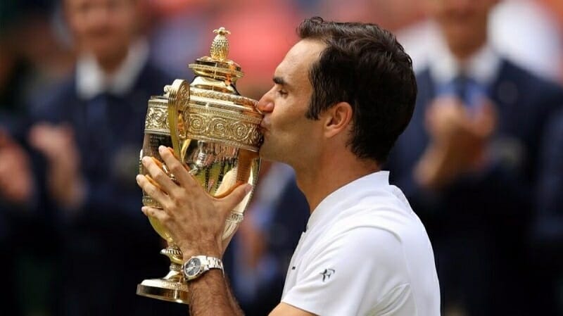 Federer có 8 lần vô địch Wimbledon