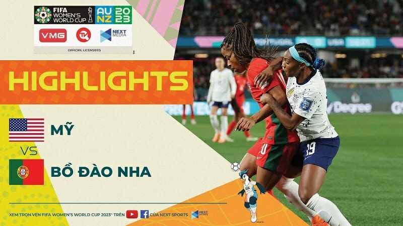 Mỹ vs Bồ Đào Nha, vòng bảng World Cup nữ 2023