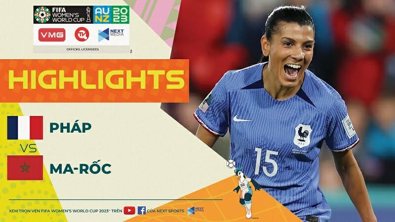 Pháp vs Ma Rốc, vòng 1/8 World Cup nữ 2023