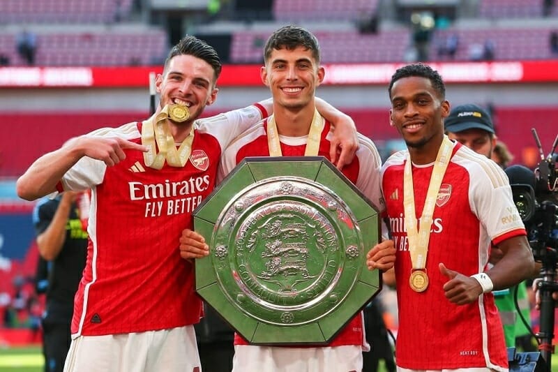 Bộ 3 Rice, Havertz và Timber đá chính cho Arsenal trước Man City