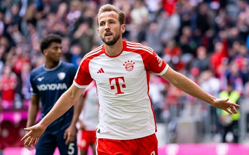 Harry Kane tiếp tục ghi bàn cho Bayern Munich.