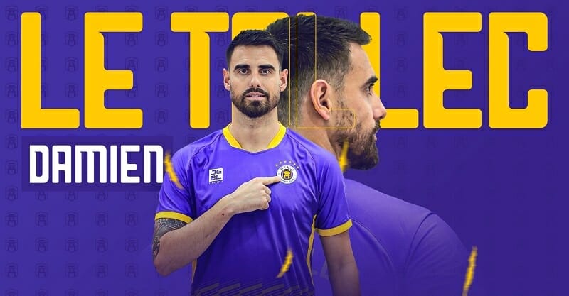 Damien Le Tallec có kinh nghiệm thi đấu dày dặn (Ảnh: Hà Nội FC).