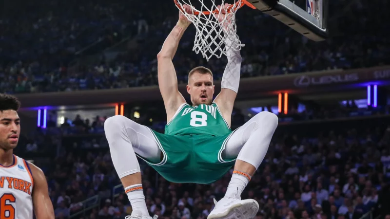 Porzingis cực cháy khi tái ngộ Knicks trong trận ra mắt Celtics