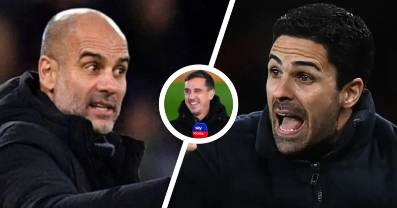 Neville cho rằng Man City có thể thỏa mãn sau cú ăn ba và đây là cơ hội cho Arsenal