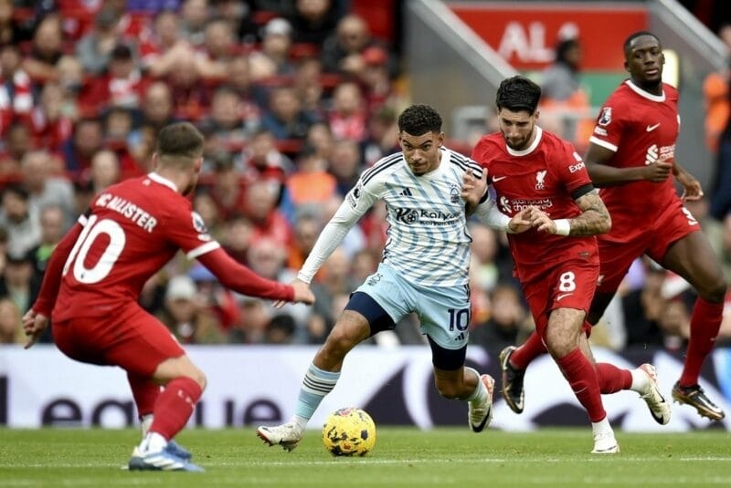 Kết quả bóng đá Liverpool vs Nottingham