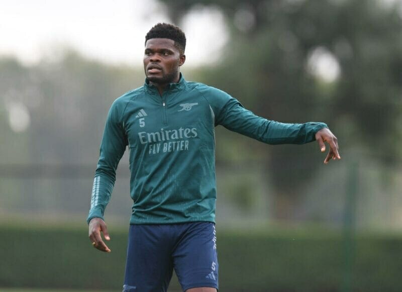 Thomas Partey đã trở lại tập luyện cùng Arsenal.