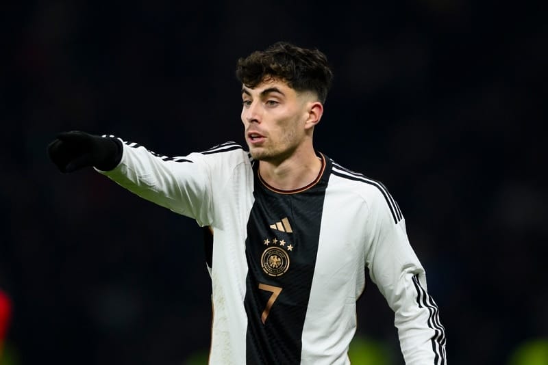 Havertz chơi ở vị trí hậu vệ trái trận gặp Thổ Nhĩ Kỳ