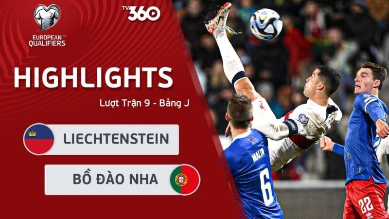 Highlights Liechtenstein vs Bồ Đào Nha, vòng loại Euro 2024