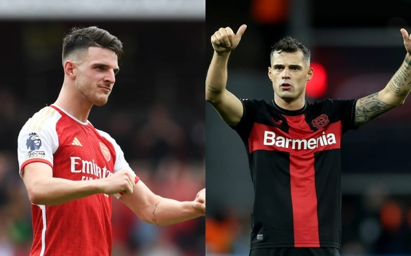 THỐNG KÊ: Rice và Xhaka, ai xuất sắc hơn?