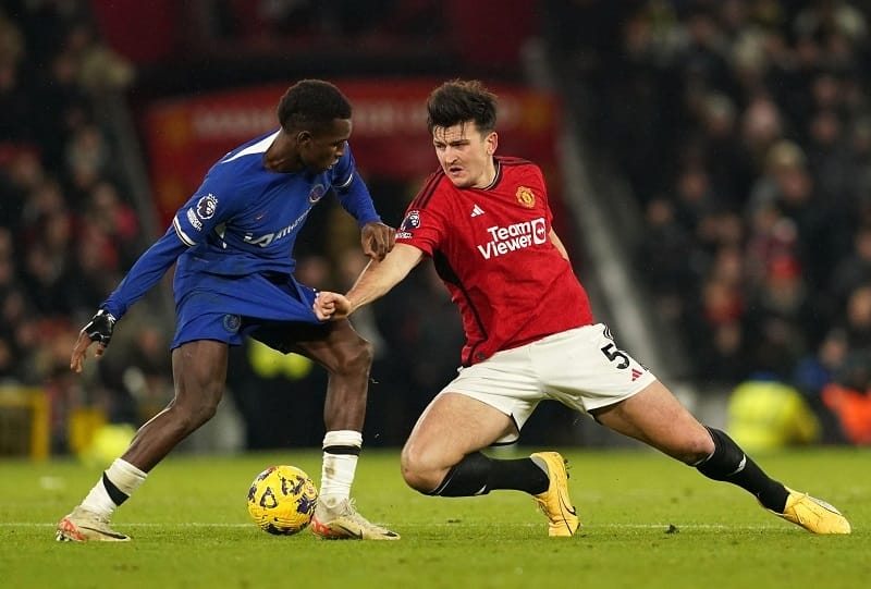 Tốc độ không phải điểm mạnh của Harry Maguire.