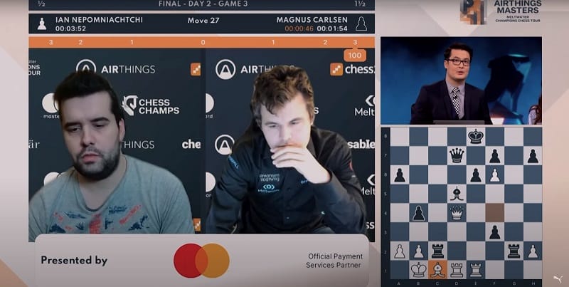 Trận đấu giữa Carlsen và Ian Nepomniachtchi