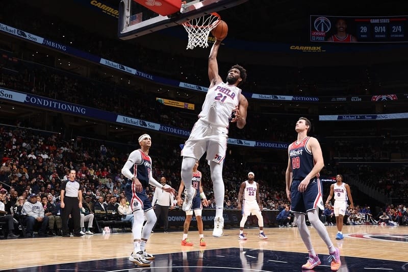 50 điểm của Embiid đưa 76ers đến chiến thắng trước Wizards