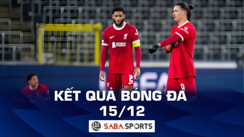 Kết quả bóng đá hôm nay 15/12: Liverpool bất ngờ bại trận, Hải Phòng thắng đậm trong ngày chia tay