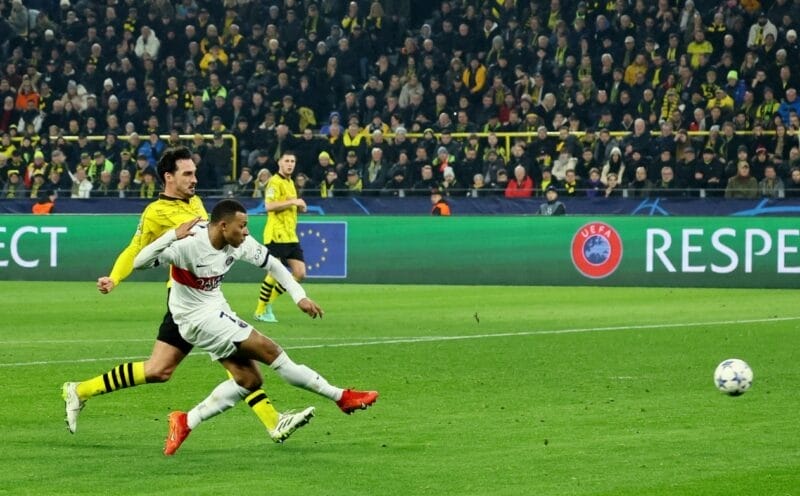 Kết quả bóng đá Dortmund và PSG