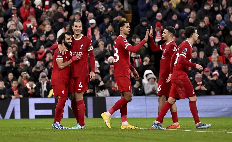 Liverpool đang dẫn đầu trên BXH