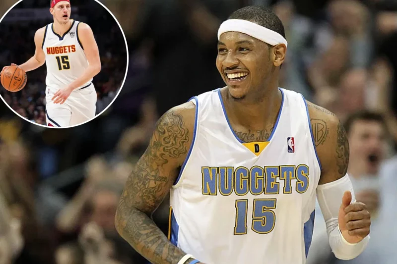 Carmelo Anthony chỉ trích Denver Nuggest vì trao số 15 cho Jokic.