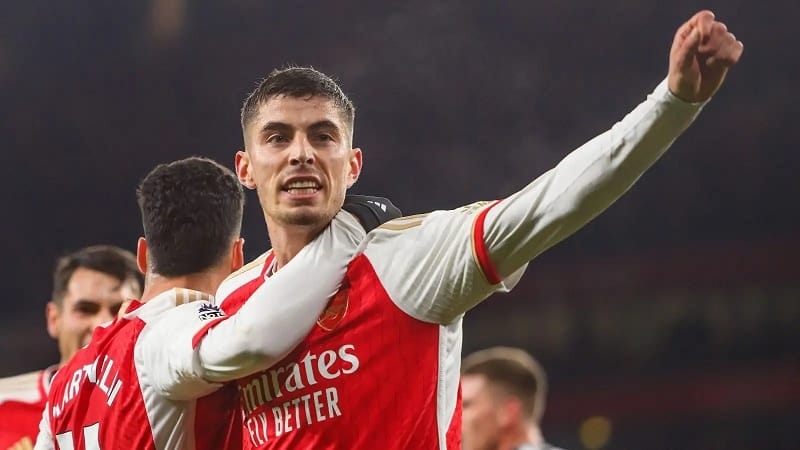 Arsenal đã toàn thắng khi Havertz ghi bàn