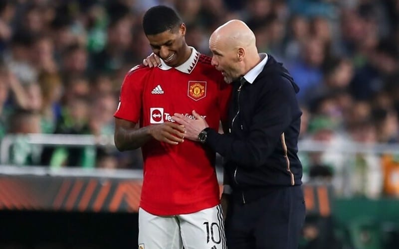 Ten Hag vẫn nhân nhượng với Rashford.