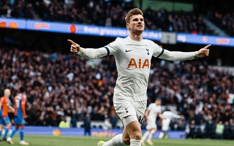 Werner có bàn thắng đầu tiên cho Spurs