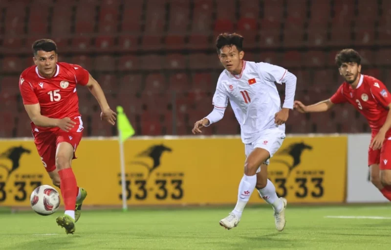 Kết quả bóng đá U23 Việt Nam vs U23 Tajikistan