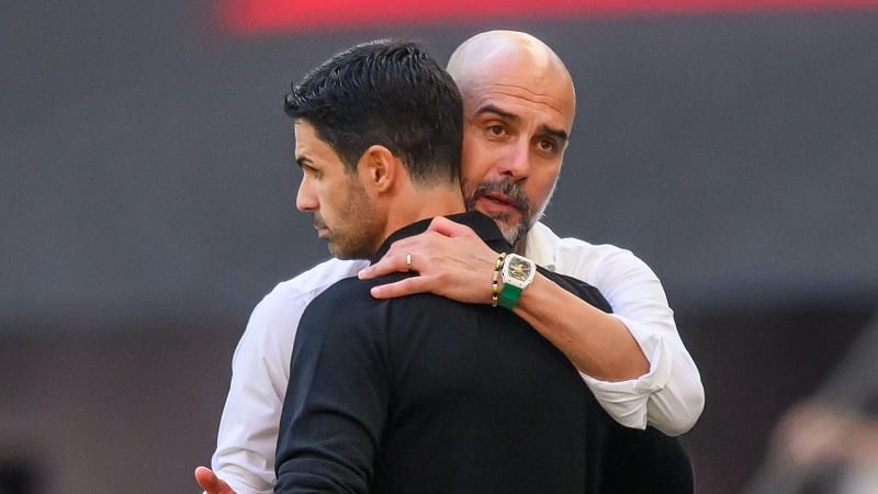 Pep và Man City chuẩn bị đại chiến Arsenal của Arteta