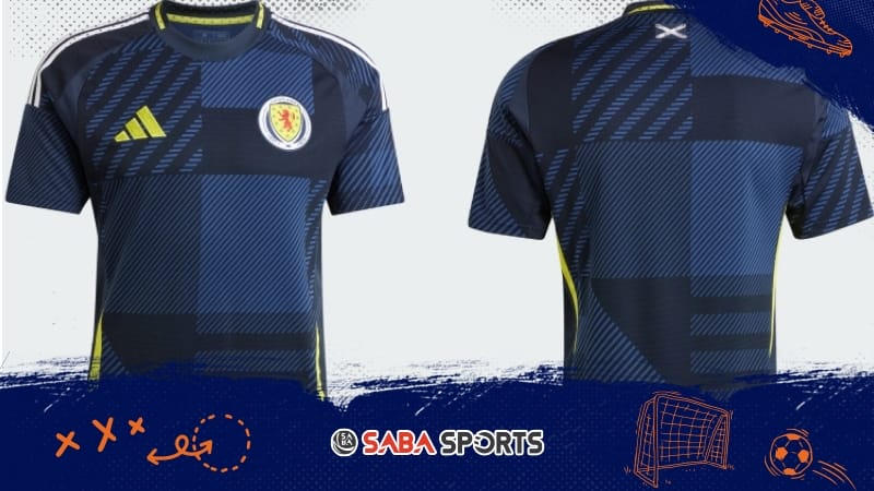 Mẫu áo đấu mà Scotland sử dụng tại Euro 2024