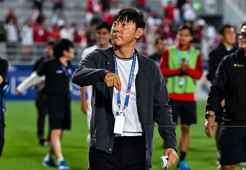 HLV Shin Tae Yong tin U23 Indonesia có thể vào chung kết (Ảnh: Getty).