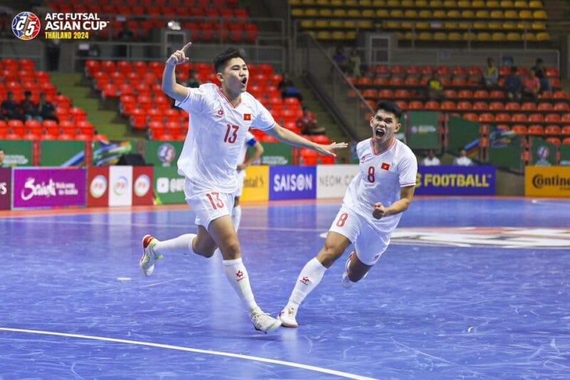 ĐT futsal Việt Nam có chiến thắng quan trọng trước Trung Quốc (Ảnh: AFC)