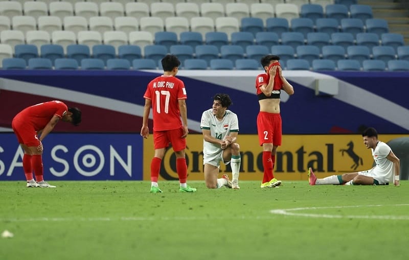 U23 Việt Nam nhận thất bại trước U23 Iraq (Ảnh: Getty).