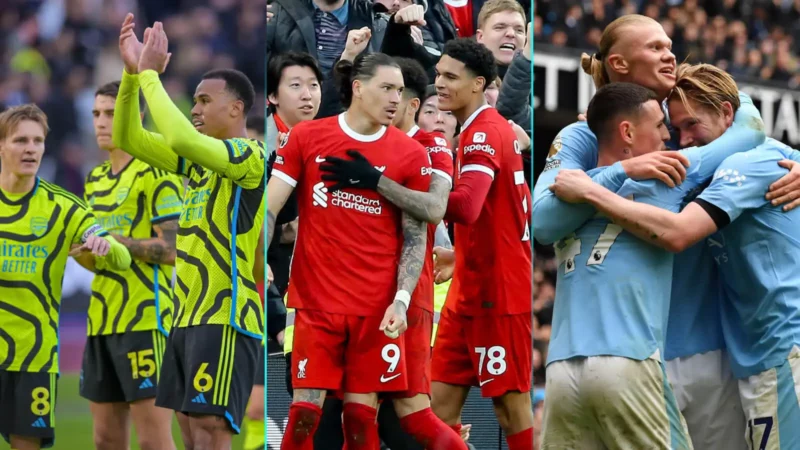 Arsenal vẫn đang cạnh tranh gay gắt với Man City và Liverpool