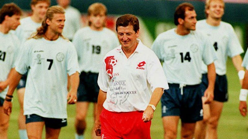 HLV Roy Hodgson trong lúc nắm quyền tại ĐT Thụy Sĩ