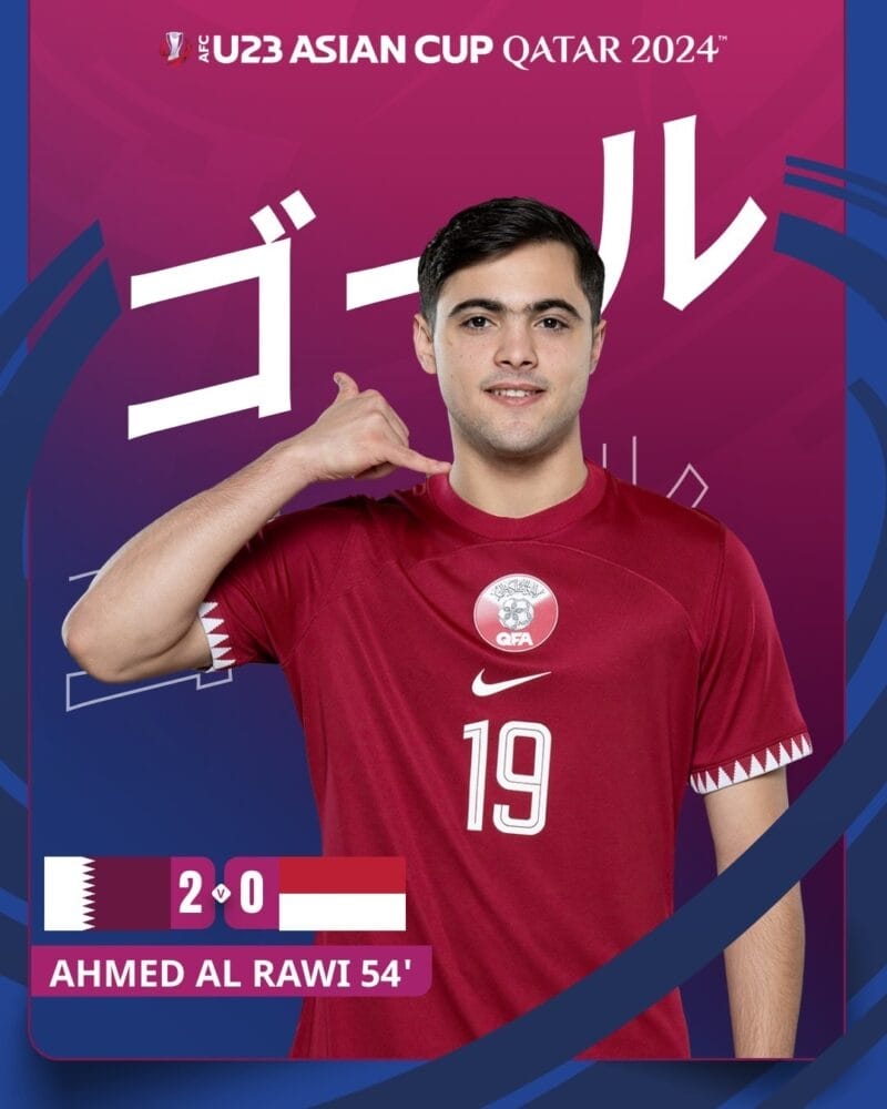 Al Rawib ấn định chiến thắng cho U23 Qatar (Ảnh: AFC).