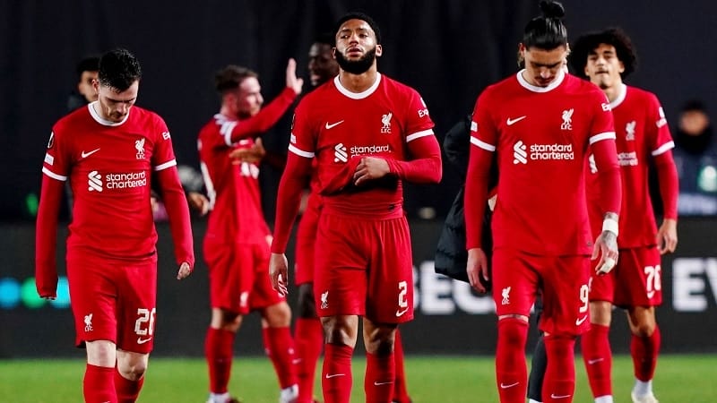 Liverpool bị Atalanta loại khỏi Europa League