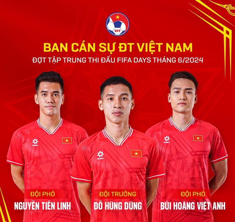 Ban cán sự ĐT Việt Nam (Ảnh: VFF)