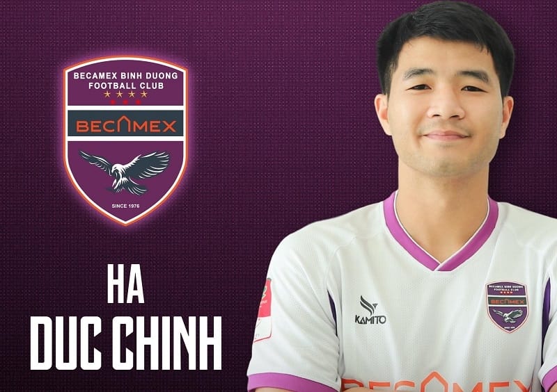 Bình Dương là bến đỗ tiếp theo trong sự nghiệp của Hà Đức Chinh (Ảnh: Becamex Binh Duong FC).