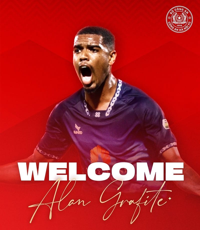 Alan Grafite là tân binh đầu tiên của CAHN ở kỳ chuyển nhượng hè (Ảnh: Công An Hà Nội FC).