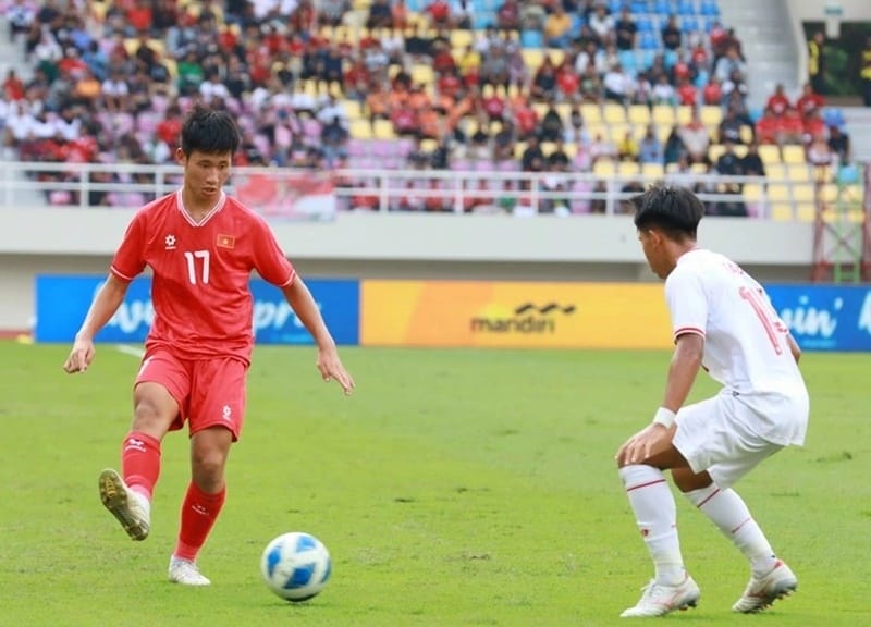 U16 Việt Nam thua đậm. Ảnh: VFF.