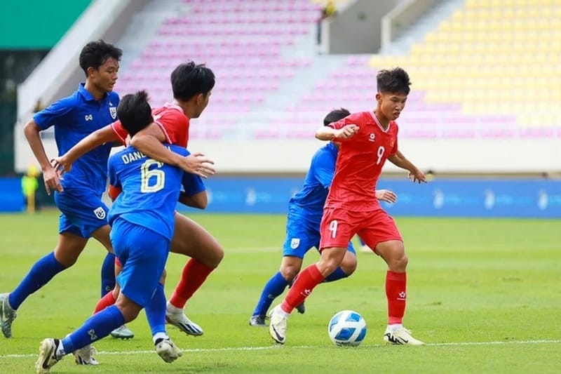 U16 Việt Nam thua ngược. Ảnh: Báo Quảng Ninh.