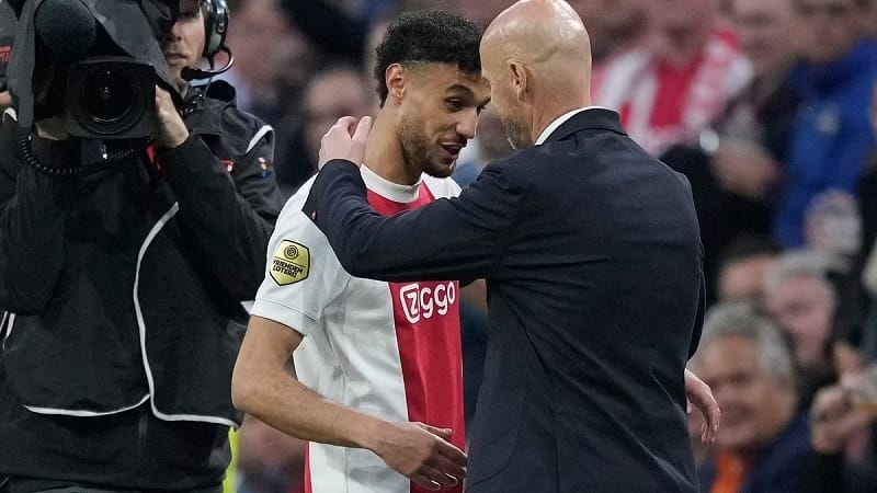 Noussair Mazraoui là học trò của Ten Hag tại Ajax