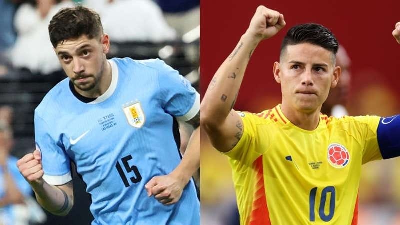 Uruguay đấu Colombia.