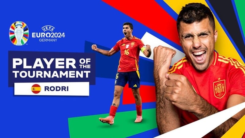 Rodri hay nhất Euro 2024.