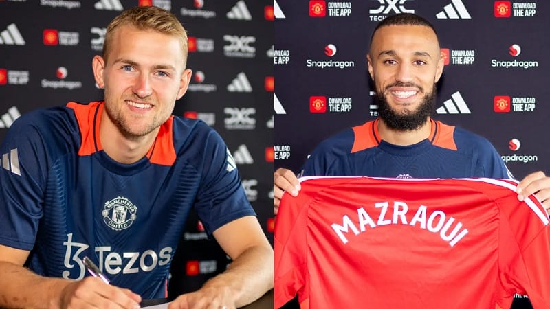 Phát biểu đầu tiên của De Ligt và Mazraoui khi cập bến Man United