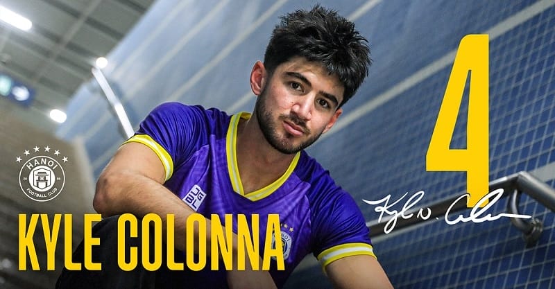 Kyle Colonna có chiều cao ấn tượng là 1m88 (Ảnh: Hanoi Football Club).