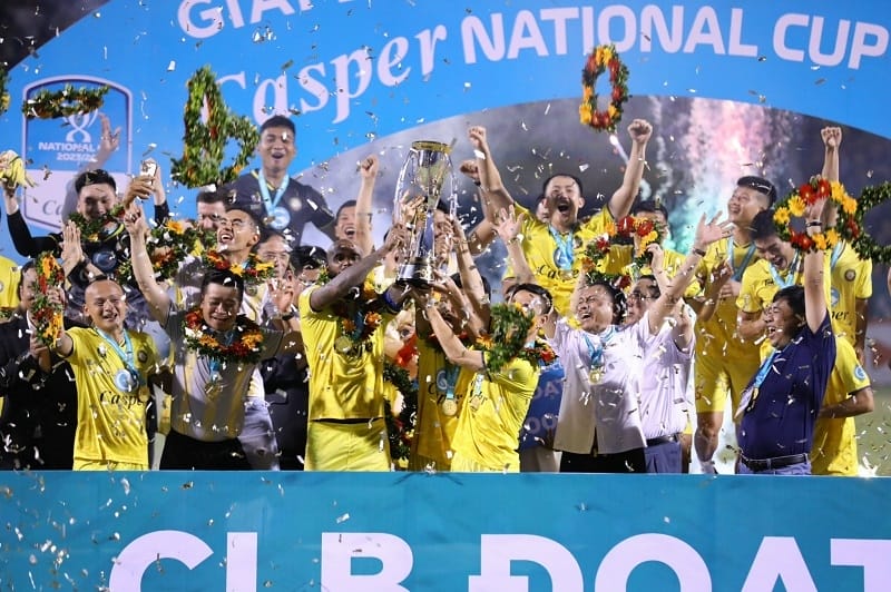 Thanh Hóa chính vô địch Cúp Quốc gia 2 mùa liên tiếp (Ảnh: Dong A Thanh Hoa Football Club).