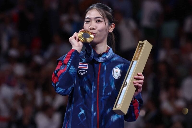 Panipak Wongpattanakit giành được HCV Olympic cho đoàn thể thao Thái Lan.