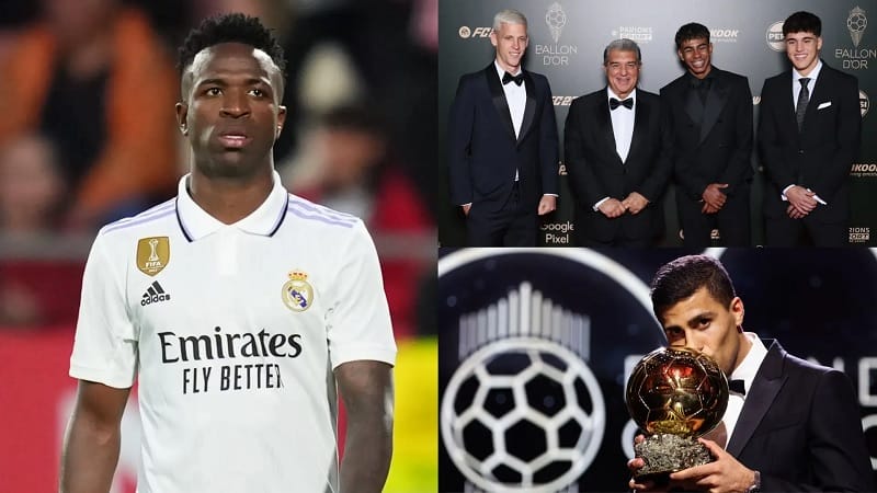 Vinicius mất Quả bóng Vàng, Barcelona châm chọc Real Madrid